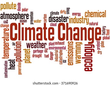 Climate Change Word Cloud Concept On Stock Illustration 371690926 ...