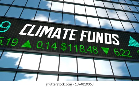Climate Funds Responsible Investing Stock Market Environmental Activism 3d Illustration