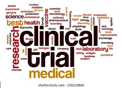 Clinical Trial Word Cloud Concept