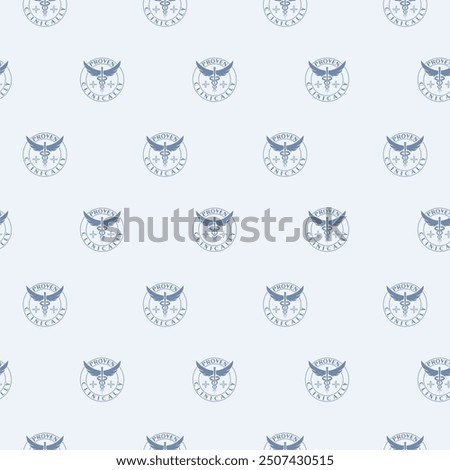 Clinically proven icon seamless pattern background