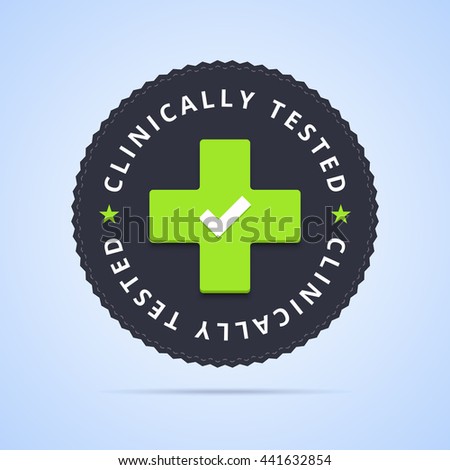 Clinically tested stamp.