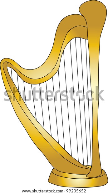 Clip Art Illustration Cartoon Harp Stock Illustration 99205652