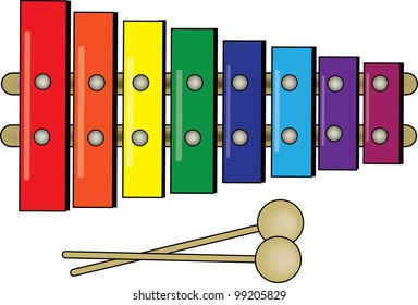 Clip Art Illustration Colorful Childs Xylophone Stock Illustration 99205829  | Shutterstock