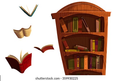 Room Bookshelf Stock Illustrations Images Vectors Shutterstock