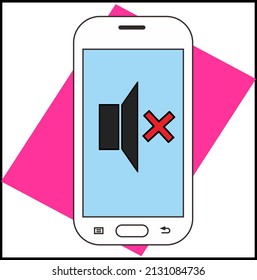 Clip Art Of Silent Mode Cellphone, A Sign That Silent Mode Cellphone Must Be Activated