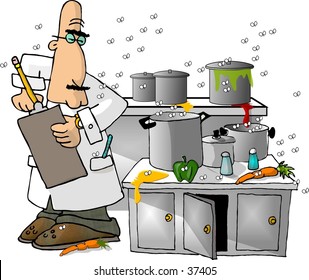 Clipart Illustration Of A Health Inspector