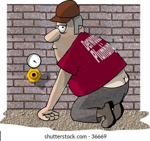 Clipart Illustration Of A Plumbers Crack