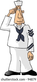 Clipart Illustration Of A US Navy Guy