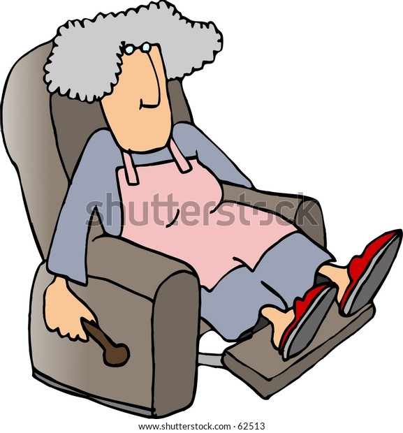 Clipart Illustration Woman Recliner 스톡 일러스트 62513 Shutterstock