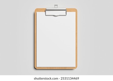 Clipboard with A4 blank paper for food menu mockups - Powered by Shutterstock