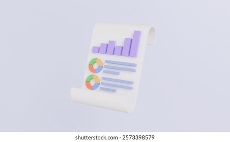 Clipboard paper with data analytics, dashboard and business financial report chart, SEO optimization, graph analytics