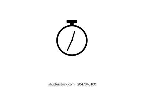 Clock Animation. Time Lapse Close-up White Clock On White Background.