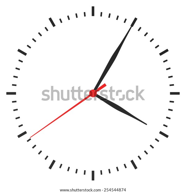 Clock Arrows No Numbers On White Stock Illustration 254544874
