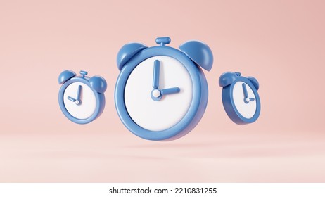 Clock And Coins. Time Is Money Concept. Tax Time Reminder. Business Investments, Earnings And Financial Savings. Fast Money. . 3D Rendering