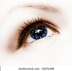 clock in eye