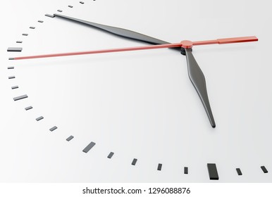 Clock Face Perspective View Isolated On Stock Illustration 1296088876 ...