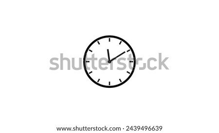 Clock icon and 24 hour's timer clock illustration.