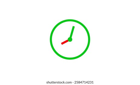 clock icon 4k vector illustration on white background.