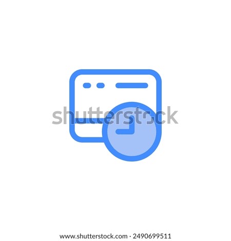 Clock icon with a corner curl, symbolizing newly published content. Ideal for social media feeds, blog platforms, or highlighting f