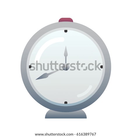 Clock icon. Flat  illustration. Isolated on white background