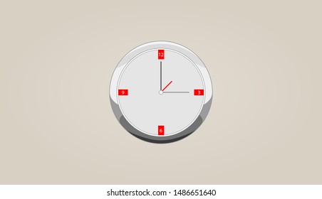 Clock icon. Flat style. Vector  watch Illustration.