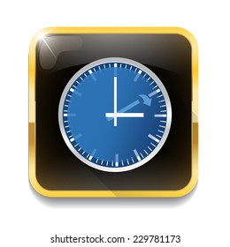 clock With long shadow over app button