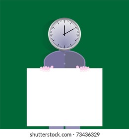 clock man showing the deadline