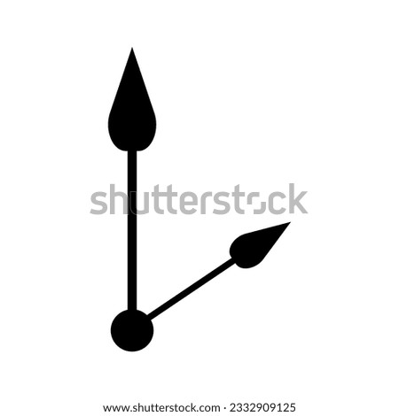 clock pointers icon on white