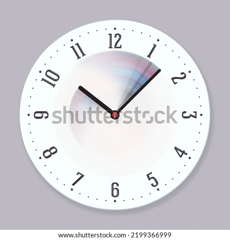 Clock representing speed and fast passing of time. Fast passing time. isolated gray background