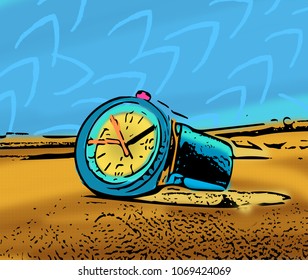Clock showing time