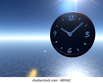 clock in space.