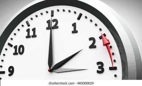 Clock switch to winter time (daylight saving time ends) isolated on a white, three-dimensional rendering, 3D illustration - Powered by Shutterstock