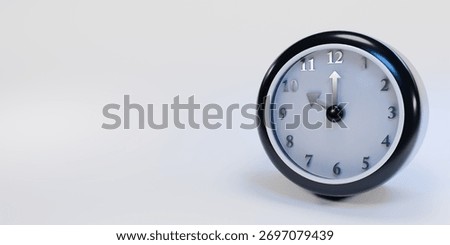 Clock tab illustration. 3d render.