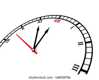 Clock Timestamp Without Numbers Isolated Render Stock Illustration 