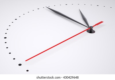 Clock Timestamp Without Numbers Isolated Render Stock Illustration ...