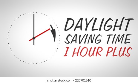 Clock Wall Text Daylight Saving Time Stock Illustration 220701610