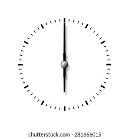 Clock Without Numbers Isolated On White Stock Illustration 281666015 ...