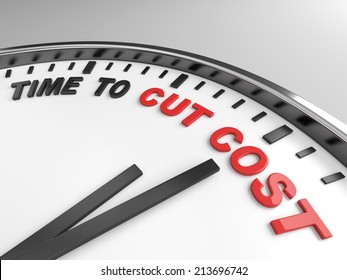 Clock With Words Time To Cut Cost On Its Face