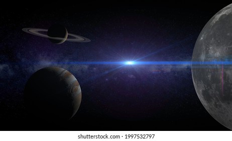 Close Approach Moon Gas Giants Jupiter Stock Illustration 1997532797 ...