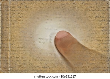 Close Up Of A Child Reading Braille