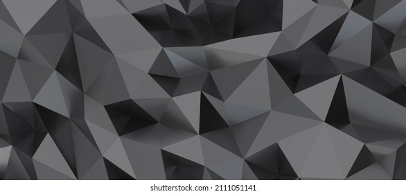 Close Up Detail Of Abstract Modern Metallic Triangular Wall Patt