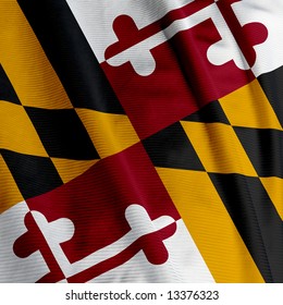 Close up of the flag of the US State of Maryland, square image