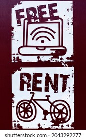 Close Up Of A Free Rent Sign