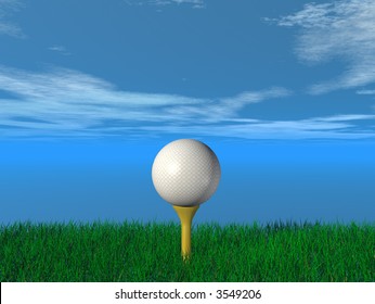 Close up of a golf ball