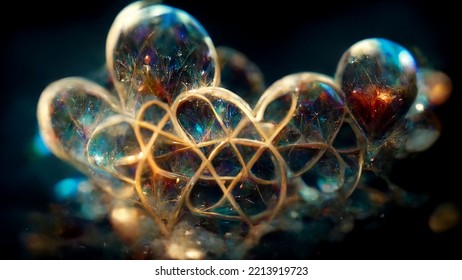 Close Up Macro Concept Of The Divine Love Hidden Within Each Atom