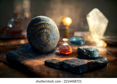 Close Up Of Magic Philosopher Stone