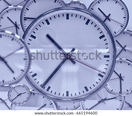 Close Up of Office Watch Time Clock Dial Black and White Pattern, Time Abstract, Urgency, Accurate, Timing Concept, Clock Background, Close Up on Clockwise, Face of White Antique Vintage Clock