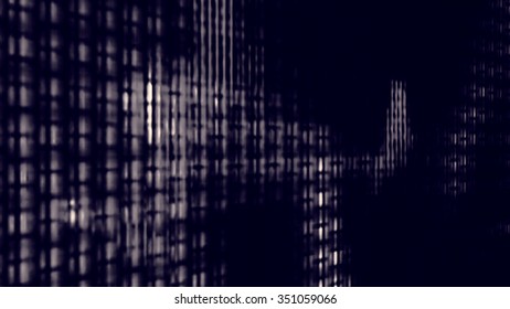 Close up on TV screen pixels creating abstract grunge forms.