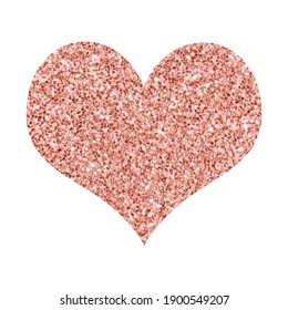 Close Up Of Pink Glitter Heart  Textured Background