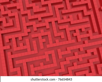 Close Red Maze Stock Illustration 76654843 | Shutterstock